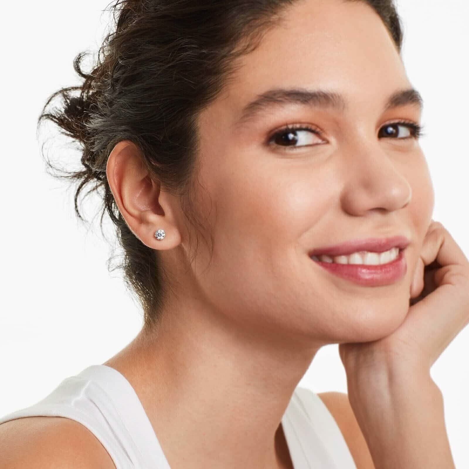 0.25 Ct T.W. Natural Diamond Studs in 14k White or Yellow Gold